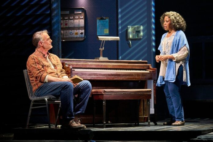Cast members perform an emotional scene from “The Notebook” during its premiere at the Kravis Center in West Palm Beach.