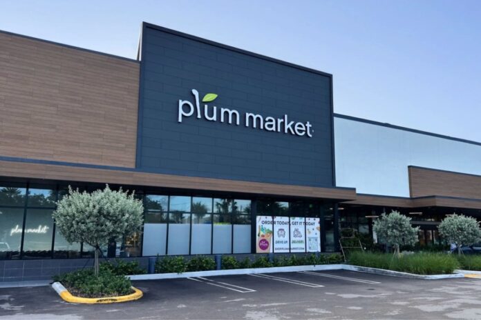 Exterior of the new Plum Market grocery store in Palm Beach Gardens