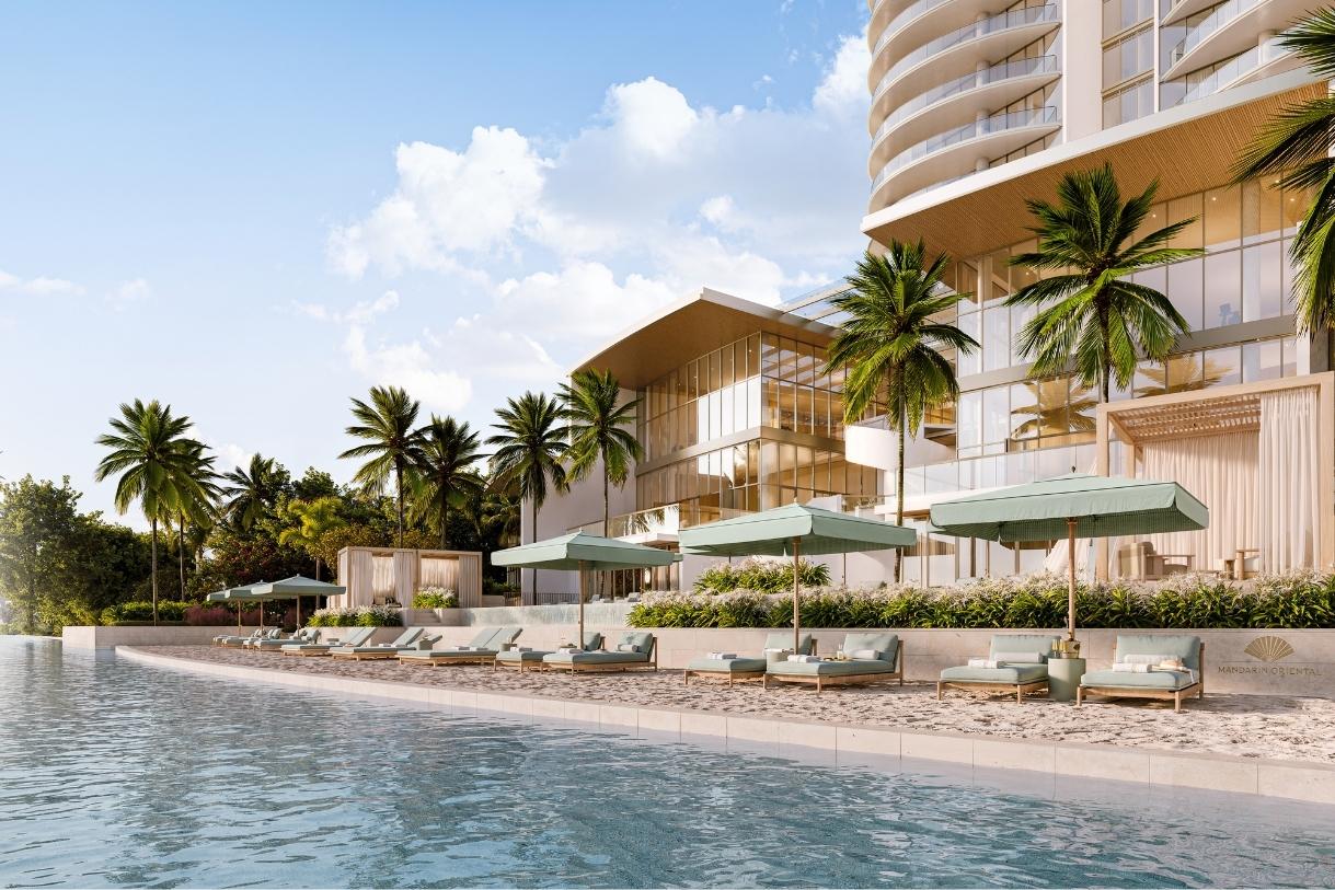 Modern architectural rendering of Mandarin Oriental Residences West Palm Beach by Safdie Architects