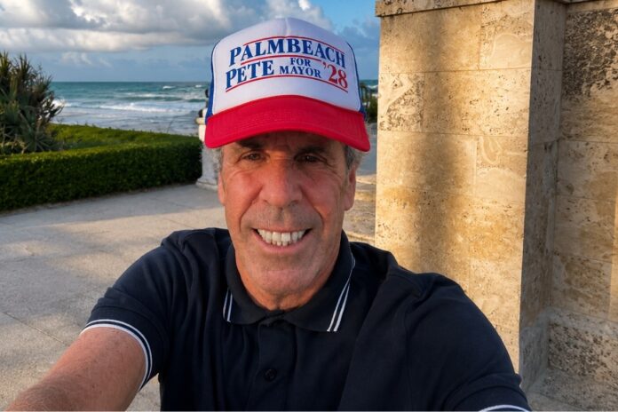 Palm Beach Pete announcing his 2028 campaign for Mayor of Palm Beach.