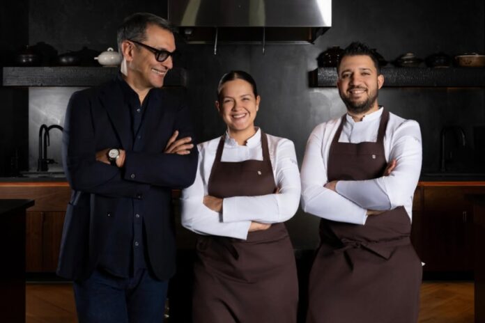 Chef Osmel González and the Emelina restaurant team celebrate after the West Palm Beach restaurant earned a Michelin Star in the Michelin Guide's Florida selections.