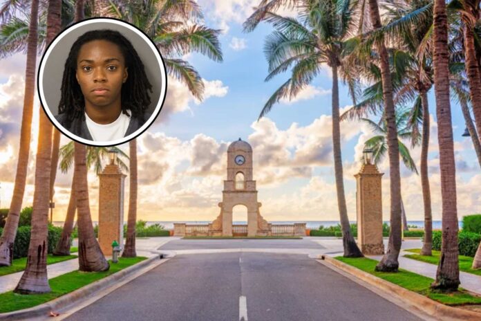 Mugshot of Ti'Miyah De'Asia Allen, a West Palm Beach woman accused of posing as a parking official and carrying out a parking scam on Worth Avenue in Palm Beach that allegedly resulted in a $2,500 fraudulent charge.