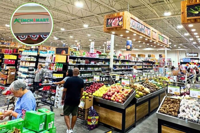 Exterior rendering of Kimchi Mart, a 42,000-square-foot Asian supermarket planned for West Palm Beach.