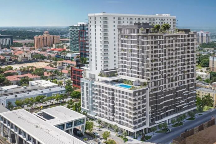 Construction site at 506 Datura Street in downtown West Palm Beach where Alida Residences is being built.