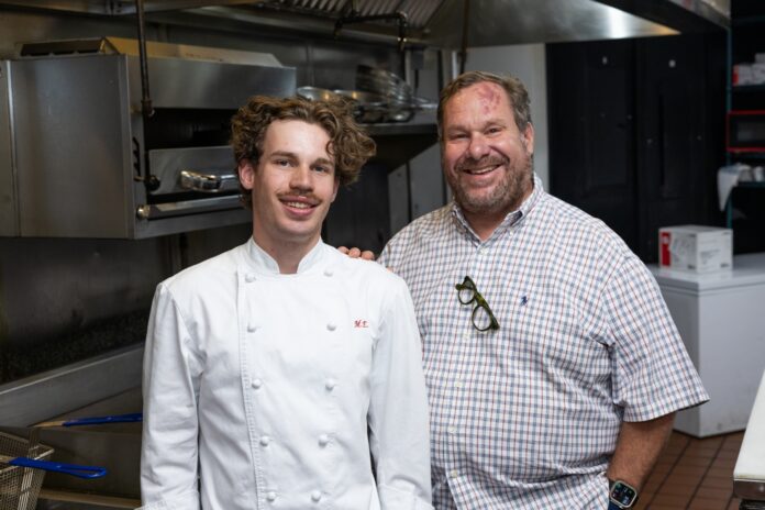 Ron Eyester and his son, Mydland Eyester, at SaltBird Kitchen & Bar in Jupiter as Mydland takes over as executive chef in a father-to-son leadership transition.