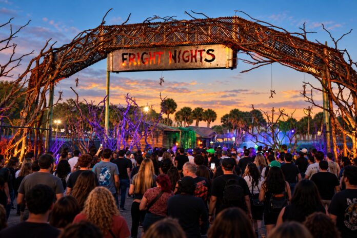 Fright Nights 2026 Halloween haunted house attraction at the South Florida Fairgrounds in West Palm Beach, Florida.